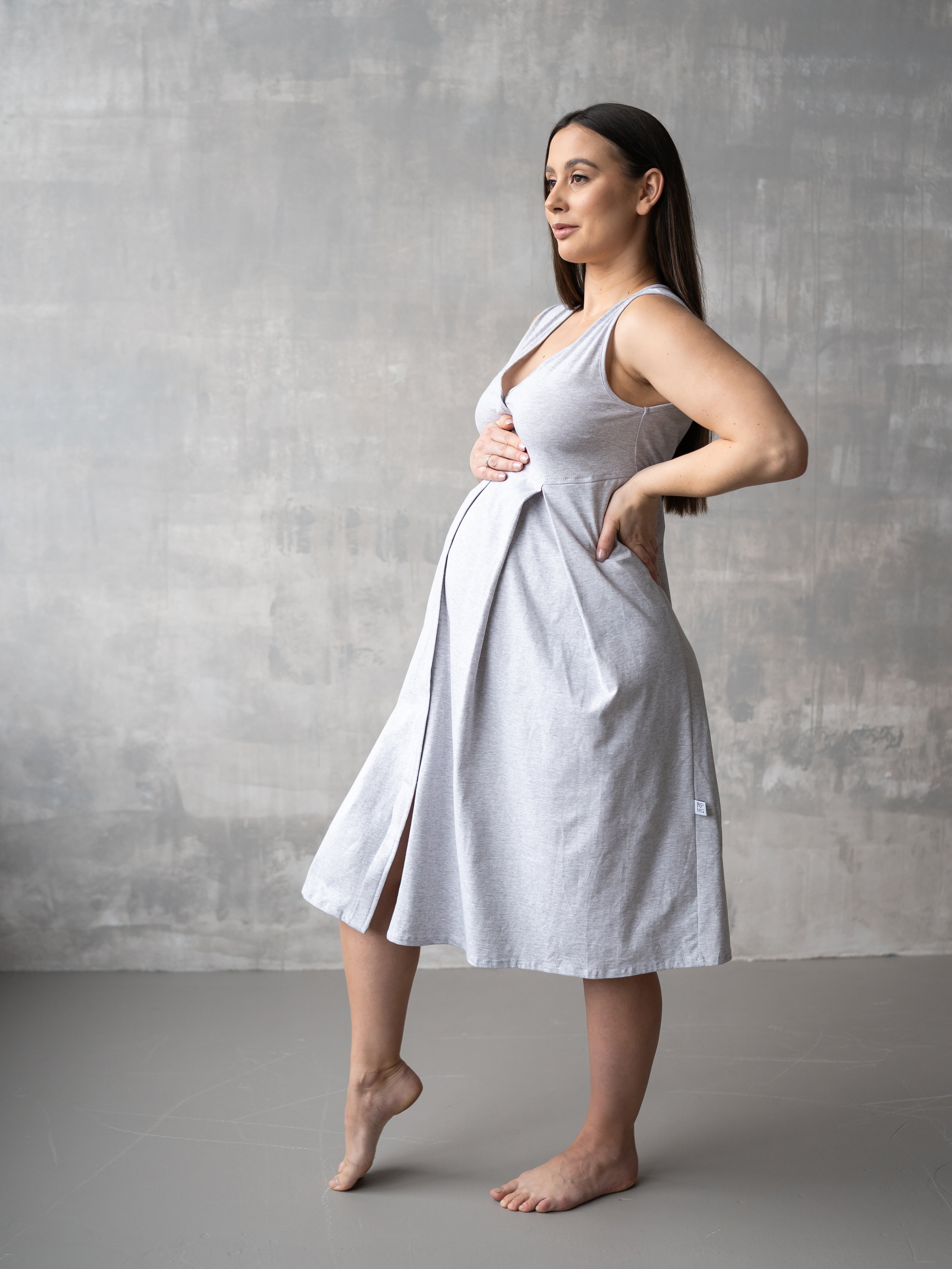 Koszula do porodu dzianinowa