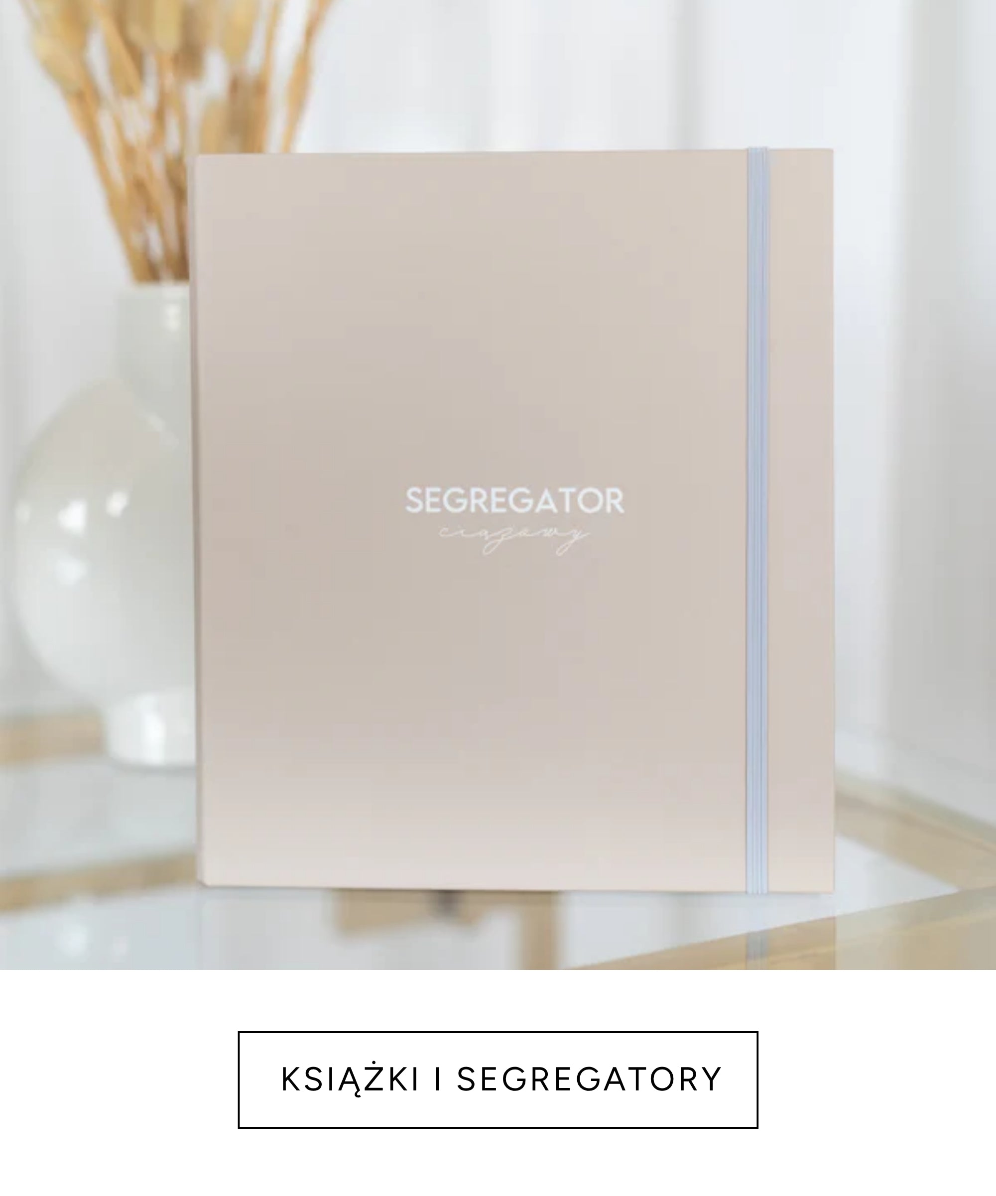 Segregator ciążowy, w kolorze beżowym. Kolekcja Książki i Segregatory