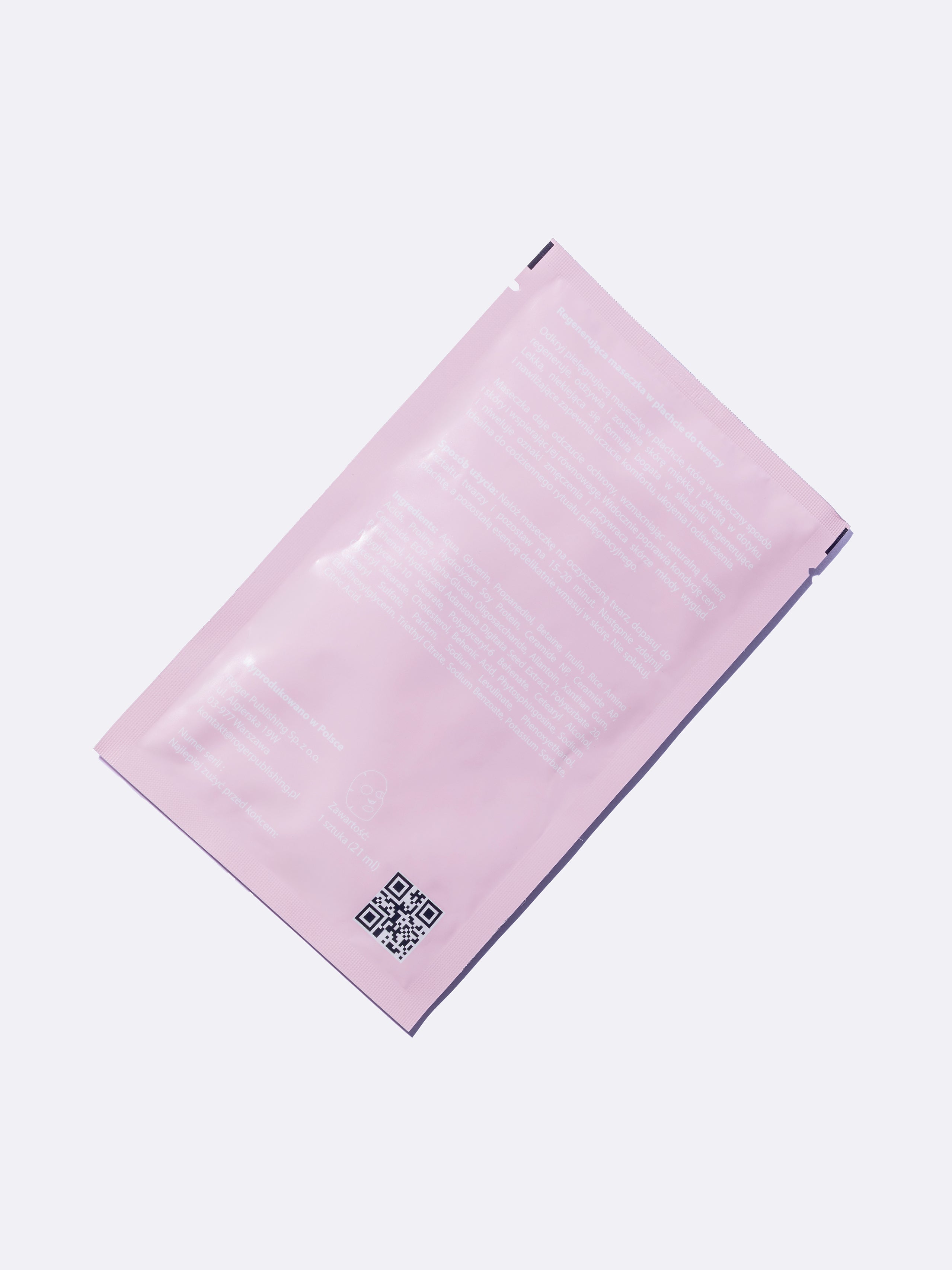 Maseczka do twarzy w płachcie regenerująca - PREMIERA 18.03.2026