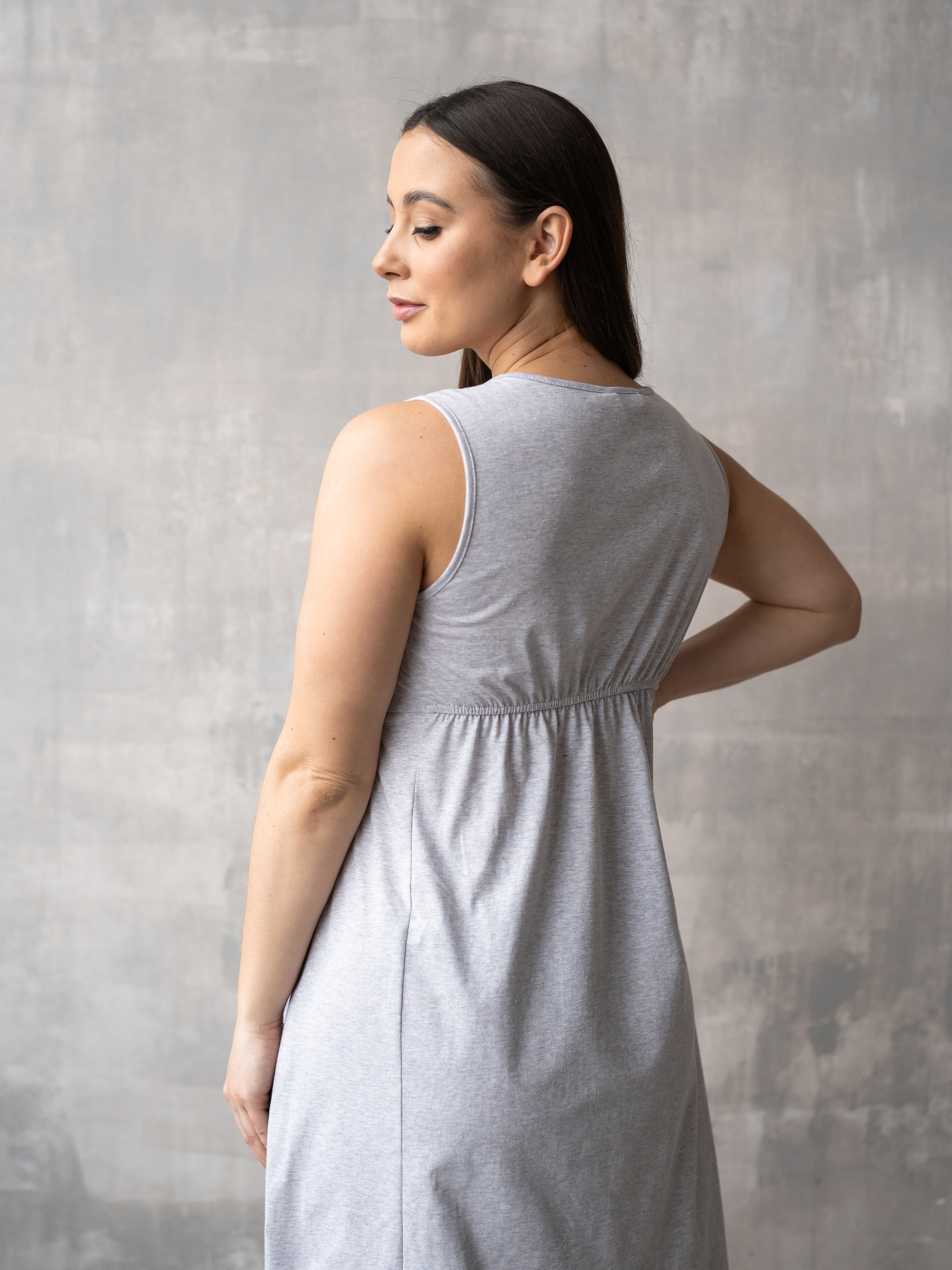 Koszula do porodu dzianinowa