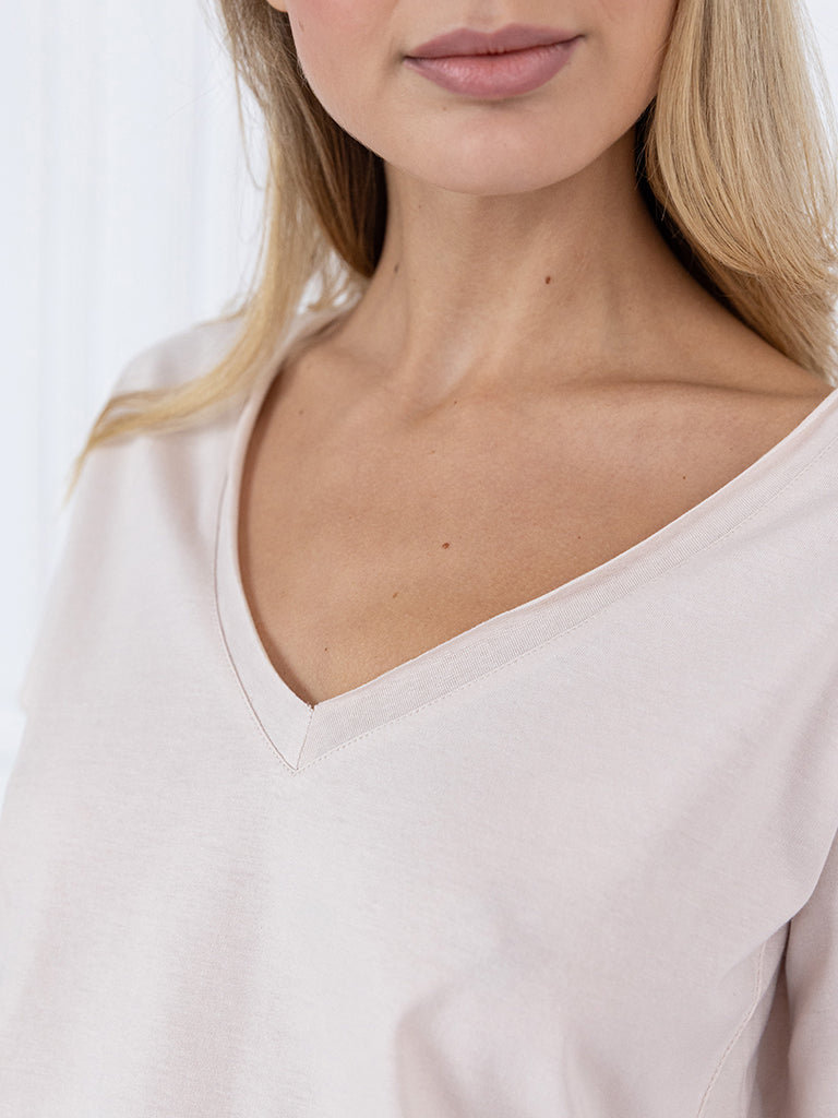 T-shirt Ola krótki rękaw serek